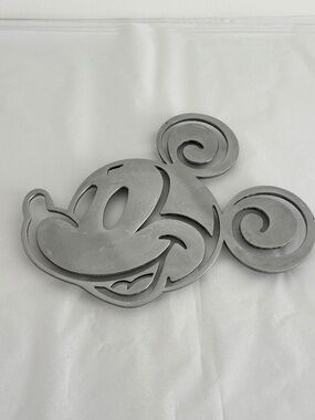 Vintage Disney Mickey Mouse aluminum metal trivet filagree design hot plate
